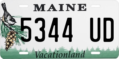 ME license plate 5344UD