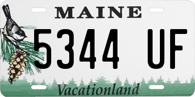 ME license plate 5344UF