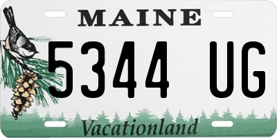 ME license plate 5344UG