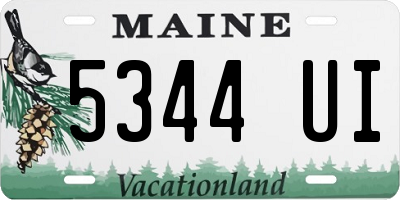 ME license plate 5344UI