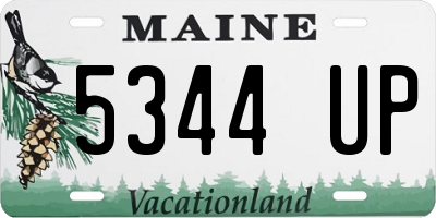 ME license plate 5344UP