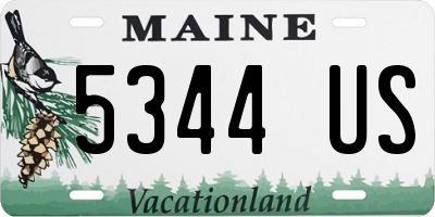ME license plate 5344US