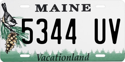 ME license plate 5344UV