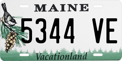 ME license plate 5344VE