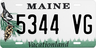 ME license plate 5344VG