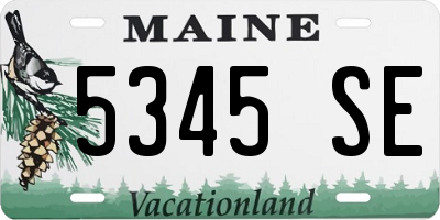 ME license plate 5345SE