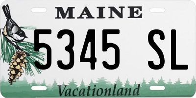 ME license plate 5345SL