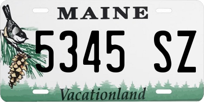 ME license plate 5345SZ