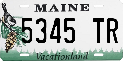 ME license plate 5345TR