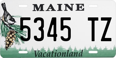ME license plate 5345TZ