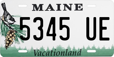 ME license plate 5345UE