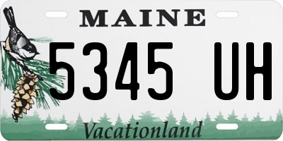 ME license plate 5345UH