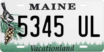 ME license plate 5345UL