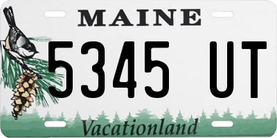 ME license plate 5345UT