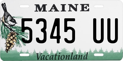 ME license plate 5345UU