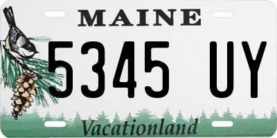 ME license plate 5345UY