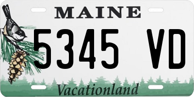 ME license plate 5345VD