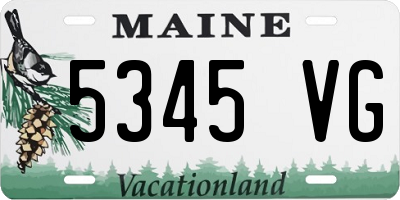 ME license plate 5345VG