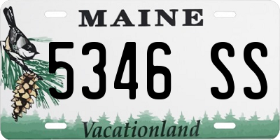 ME license plate 5346SS