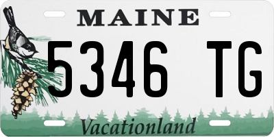 ME license plate 5346TG