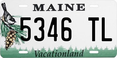 ME license plate 5346TL