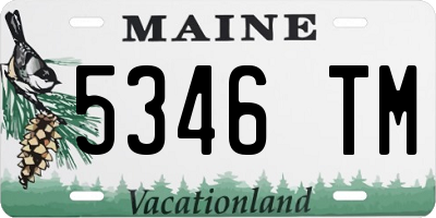 ME license plate 5346TM