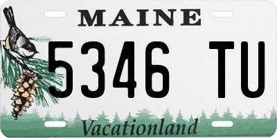 ME license plate 5346TU