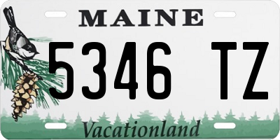 ME license plate 5346TZ