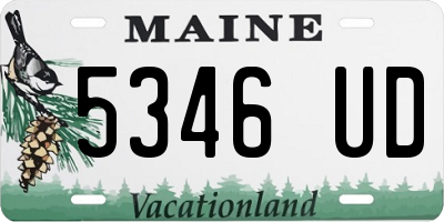 ME license plate 5346UD