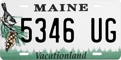 ME license plate 5346UG
