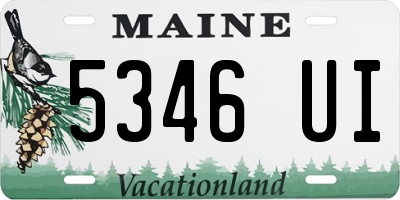 ME license plate 5346UI