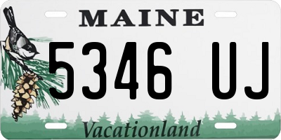 ME license plate 5346UJ