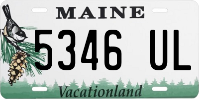 ME license plate 5346UL