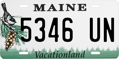 ME license plate 5346UN