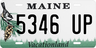 ME license plate 5346UP