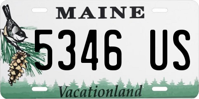 ME license plate 5346US