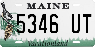 ME license plate 5346UT