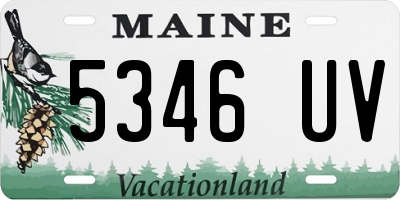 ME license plate 5346UV
