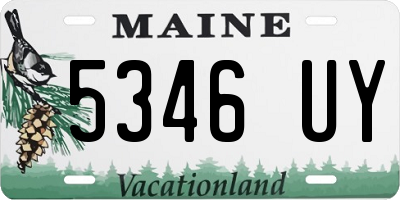 ME license plate 5346UY