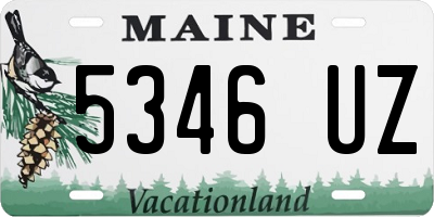 ME license plate 5346UZ