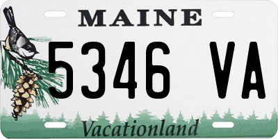 ME license plate 5346VA