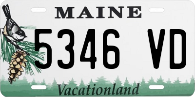 ME license plate 5346VD