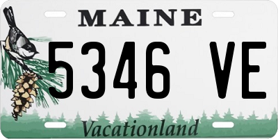 ME license plate 5346VE