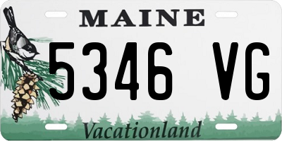 ME license plate 5346VG