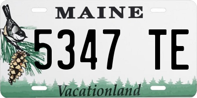ME license plate 5347TE
