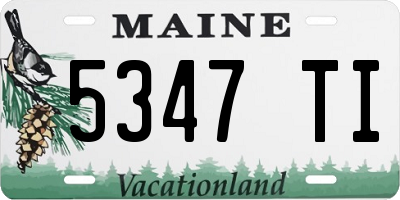 ME license plate 5347TI