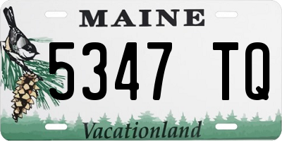 ME license plate 5347TQ