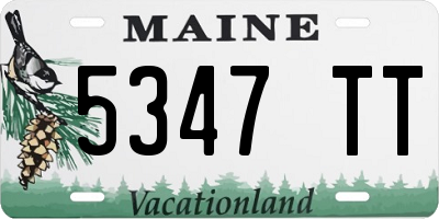 ME license plate 5347TT