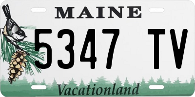 ME license plate 5347TV