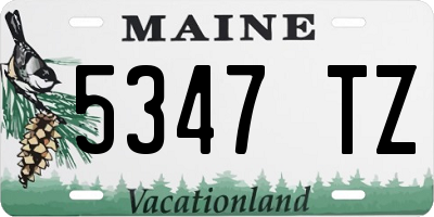 ME license plate 5347TZ
